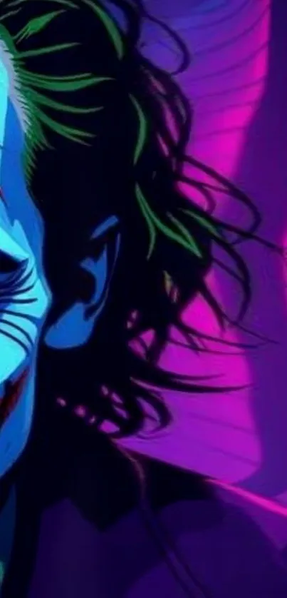 Artistic Joker wallpaper with vibrant colors.