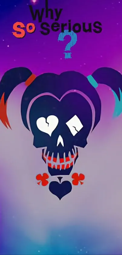 Vibrant Joker skull design with "Why So Serious?" text.