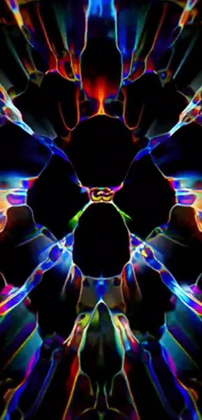 Vibrant kaleidoscope art wallpaper with rich colors.