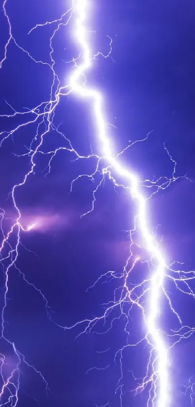 Bright purple lightning bolt wallpaper for mobile.