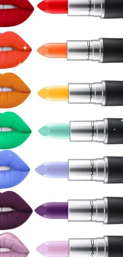 Colorful lipsticks in vibrant shades displayed artistically.