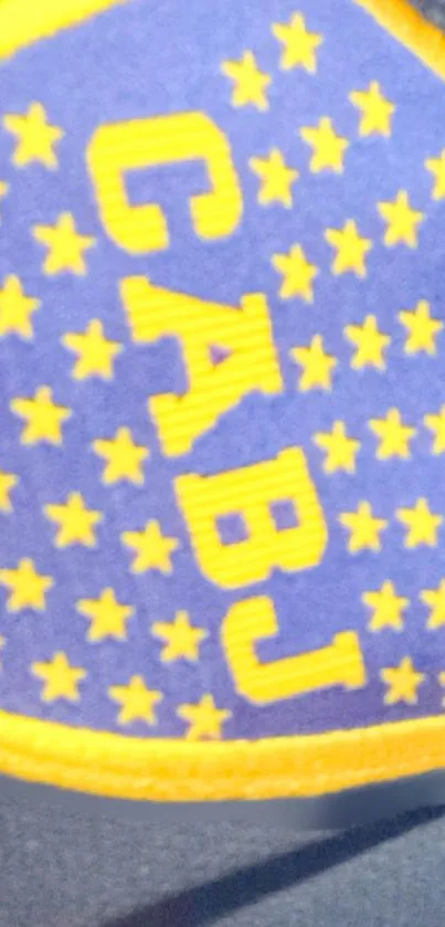 Dynamic blue and yellow logo with star pattern.