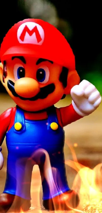 Mario and Luigi stand on a path with vivid colors, perfect for fans.