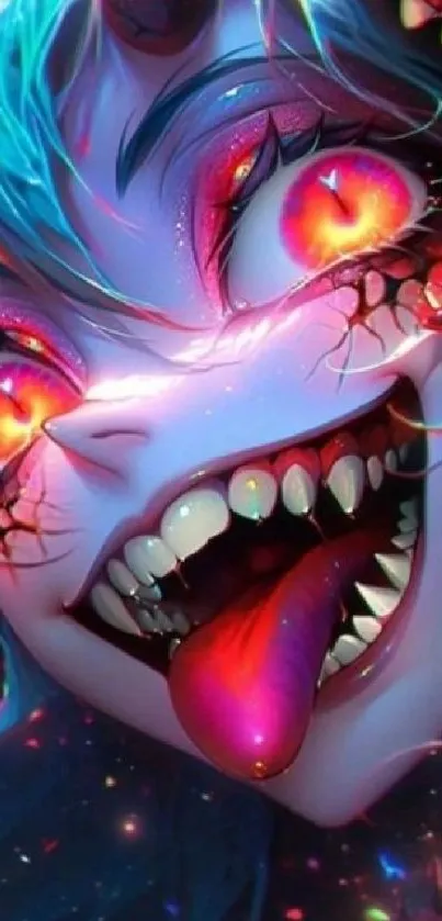 Vibrant monster wallpaper with bold colors.