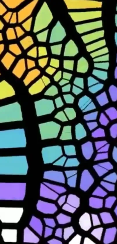 Colorful abstract mosaic pattern wallpaper.