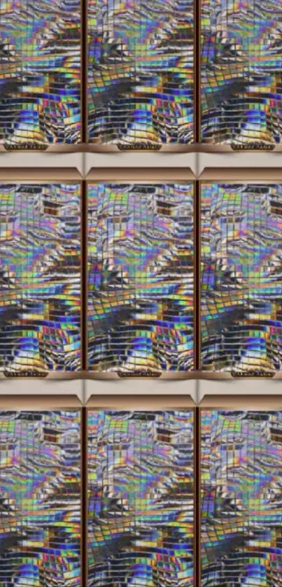Vibrant mosaic wallpaper with colorful patterns