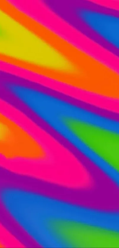 Colorful abstract mobile wallpaper with neon swirls.