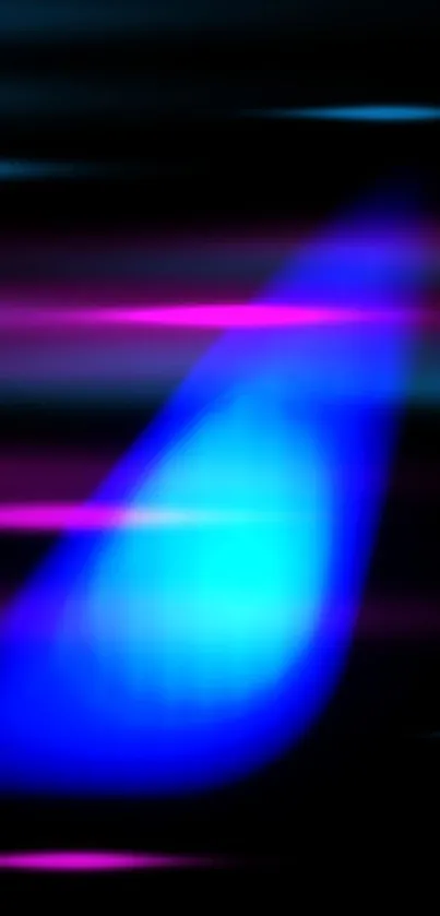 Vibrant neon blue and pink abstract mobile wallpaper.