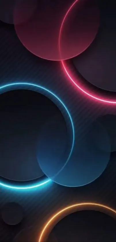 Vibrant Neon Circle Wallpaper Live Wallpaper