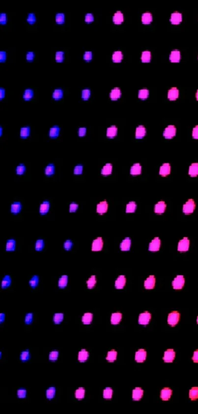 Neon gradient dots against a black background, creating a modern phone wallpaper.