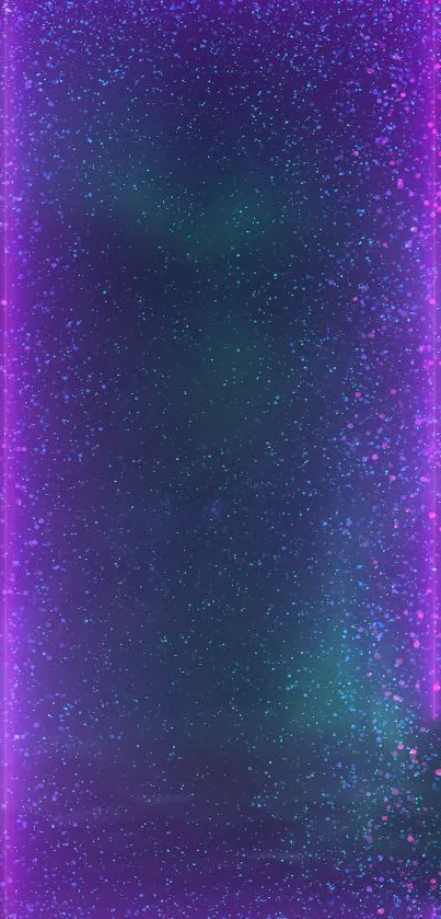 Neon galaxy wallpaper with purple and blue glowing design.