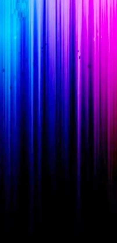 Vibrant neon gradient wallpaper with blue and pink hues.