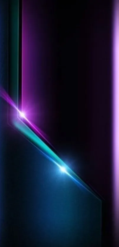 Vibrant neon gradient with blues, purples, and pinks in a sleek design.