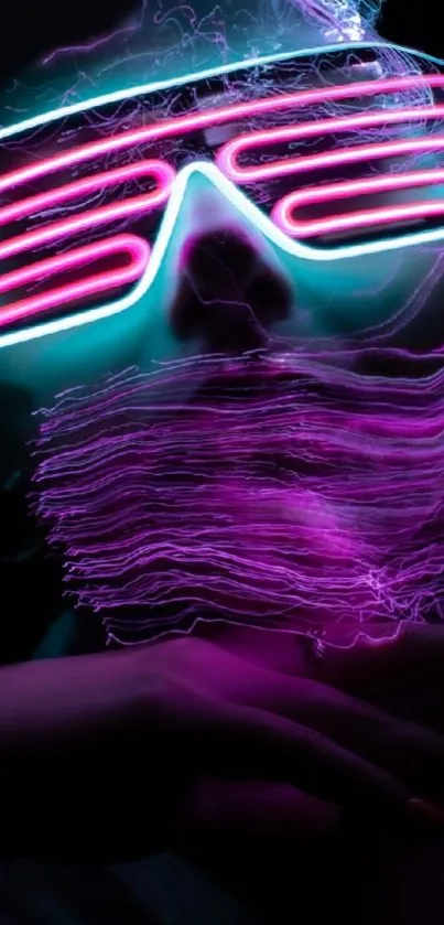 Abstract neon lights create a vibrant, artistic mobile wallpaper.