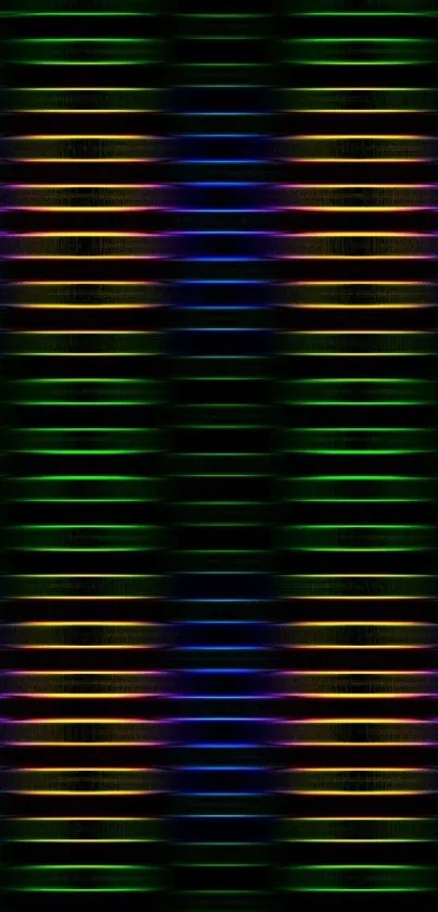 Dynamic neon stripes wallpaper with vibrant colors for mobile screens.