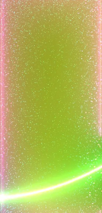 Vibrant neon wallpaper with shimmering pink and green