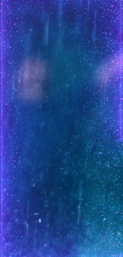 Abstract mobile wallpaper with neon light effects in blue and purple hues.