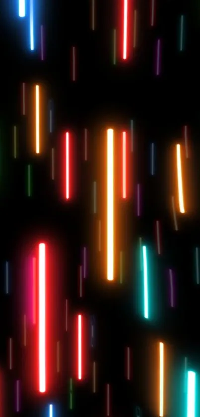 Vibrant neon lights wallpaper with colorful streaks.