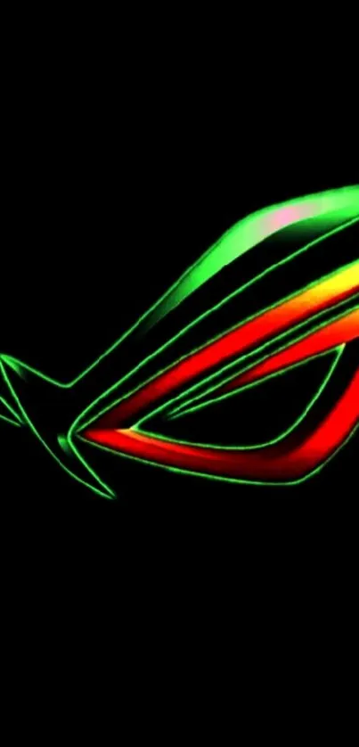 Vibrant neon abstract art on black background with dynamic colors.