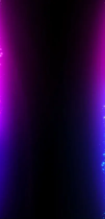 Vibrant neon phone wallpaper with pink and blue glowing effects on a dark background.