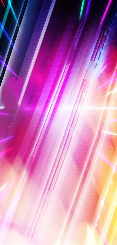 Vibrant neon spectrum wallpaper with dynamic colors and light effects.