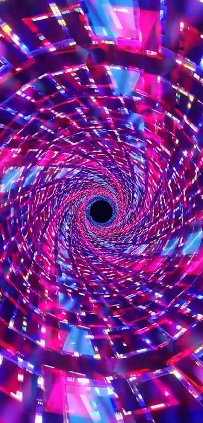 Neon spiral wallpaper with vibrant colors.