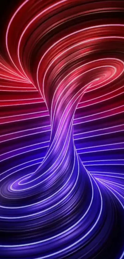 Colorful neon swirl design on a vibrant wallpaper.
