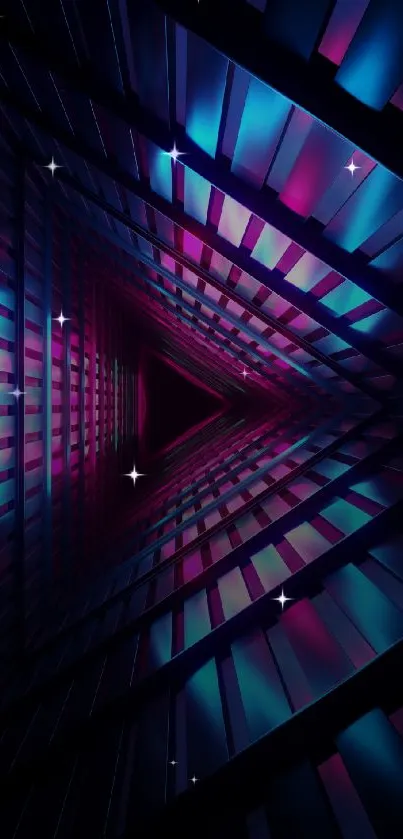 Vibrant neon tunnel wallpaper for phone screens.