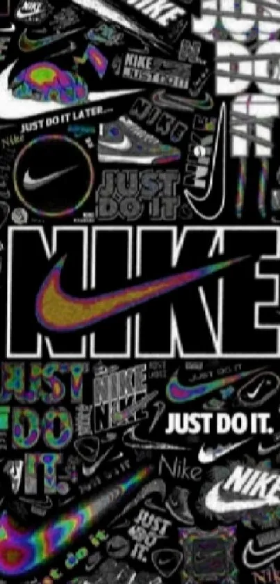 Nike logo on black background best sale