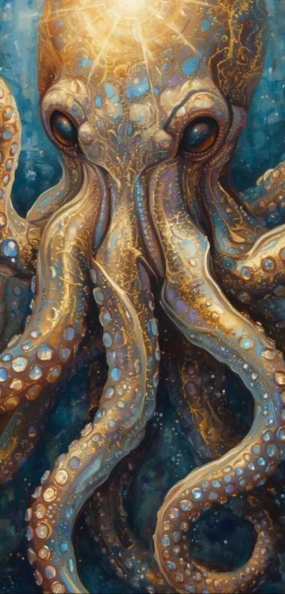 Artistic depiction of a vibrant octopus with detailed tentacles.