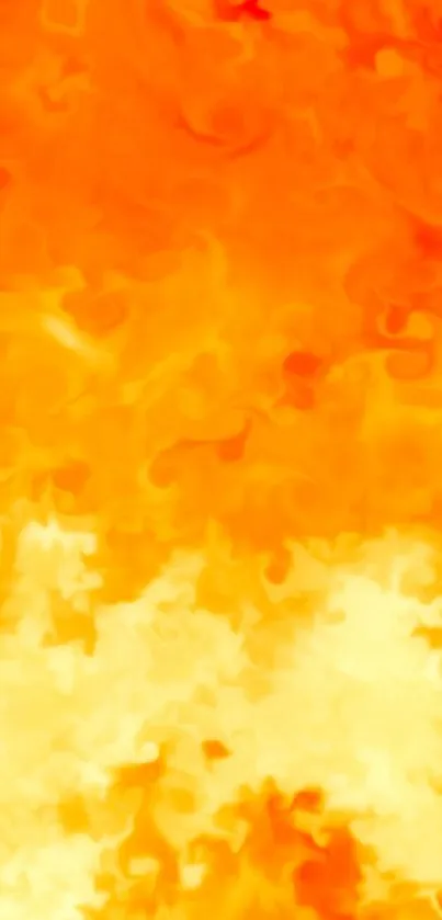 Vibrant orange abstract wallpaper with fiery tones.