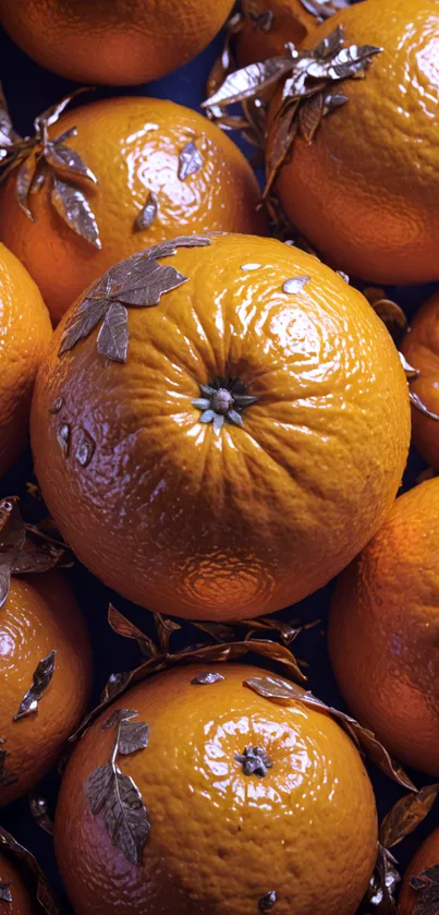 Vibrant oranges with rich texture and color, perfect for phone wallpaper.