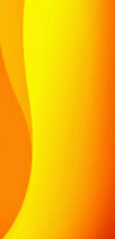 Vibrant orange-yellow gradient phone wallpaper.