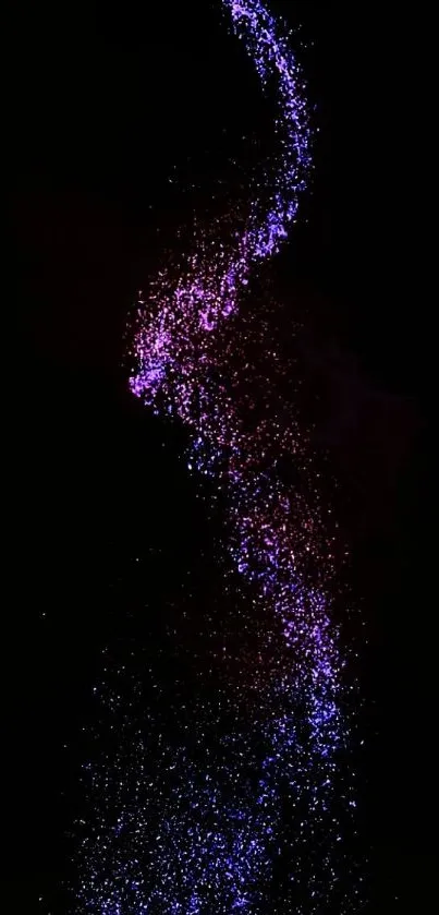 Vibrant pink and purple particle flow against a dark background, perfect for mobile displays.