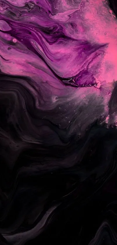 Dark pink and black swirling abstract pattern mobile wallpaper.