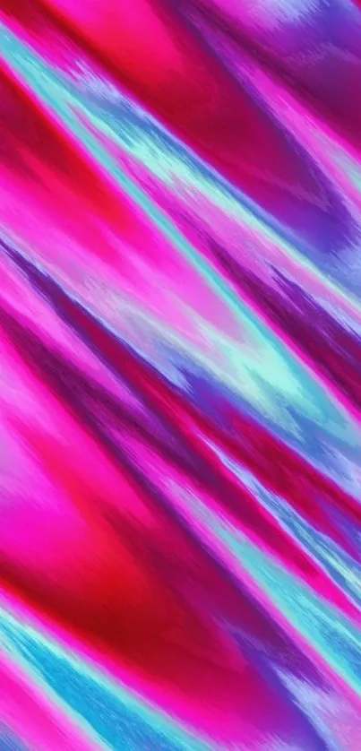 Vibrant pink abstract design with bold colors for mobile wallpaper.