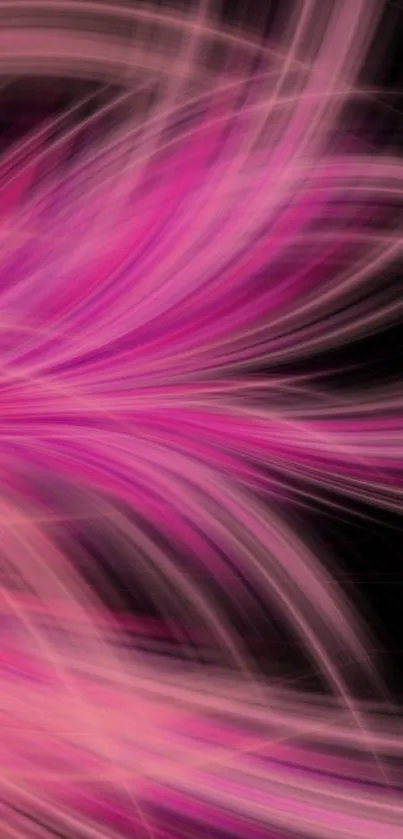 Vibrant pink abstract wallpaper with dynamic flowing lines.