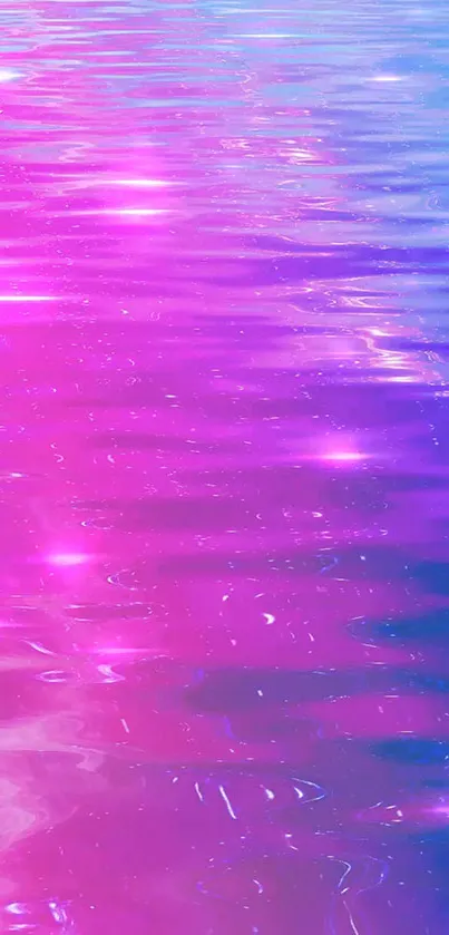 Pink and blue water reflections wallpaper with vibrant colors.