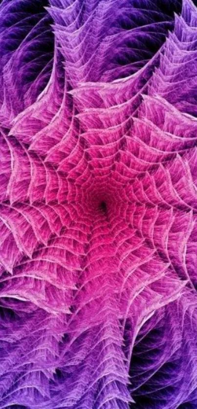 Vibrant fractal abstract in pink and purple hues.