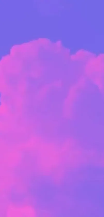 Vibrant pink and purple clouds mobile wallpaper