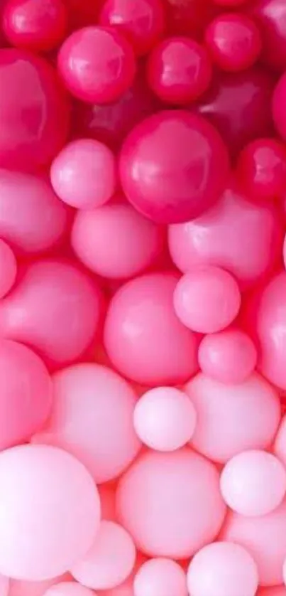 Vibrant pink balloons creating a lively mobile wallpaper.