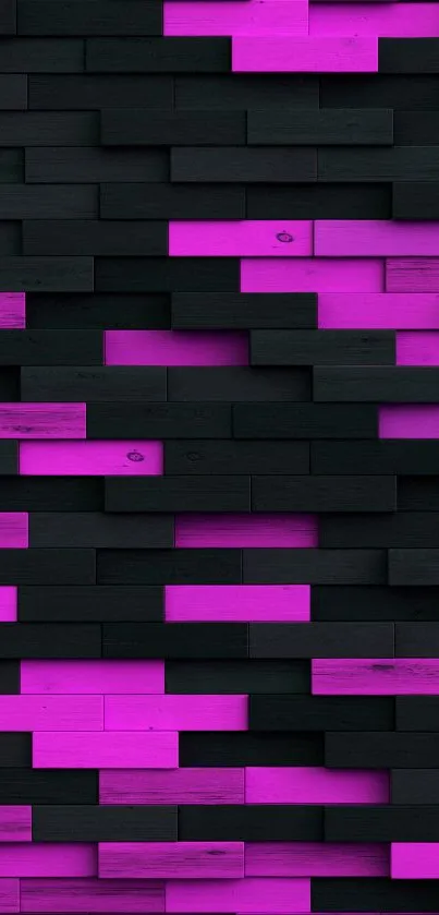 Pink and black brick pattern wallpaper for phones.