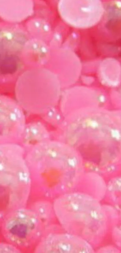 Vibrant pink bubble texture wallpaper for phones.