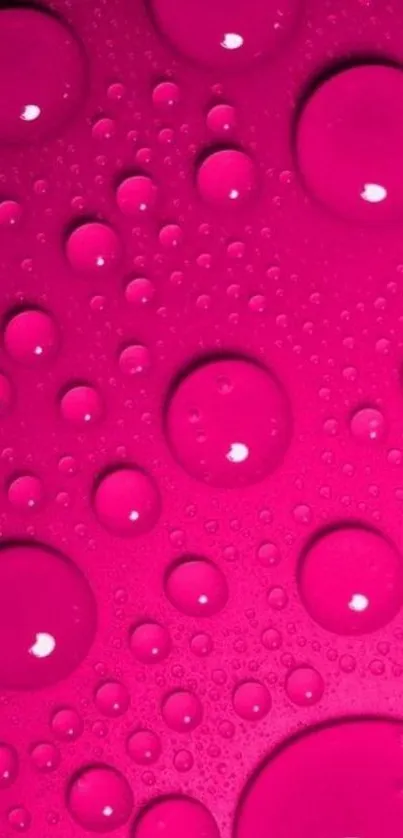 Vibrant pink mobile wallpaper with bubbles.