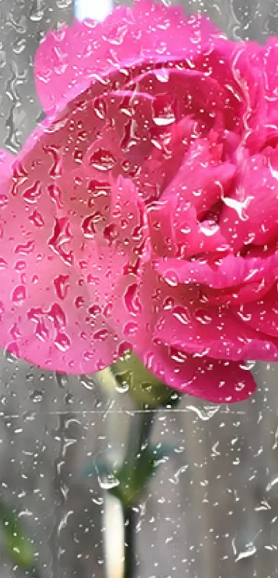 Pink flower with wooden backdrop, mobile wallpaper.