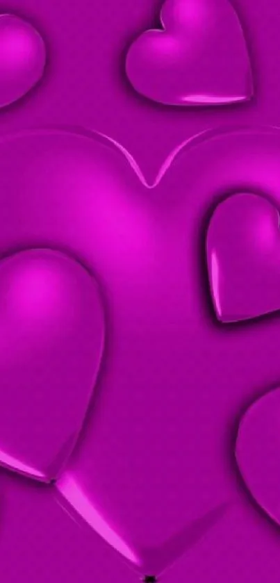 Vibrant pink hearts wallpaper with an elegant design.