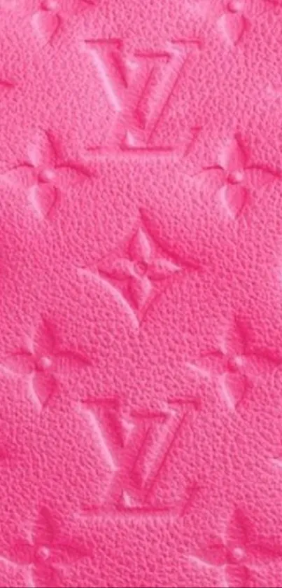 Vibrant pink embossed luxury pattern wallpaper.