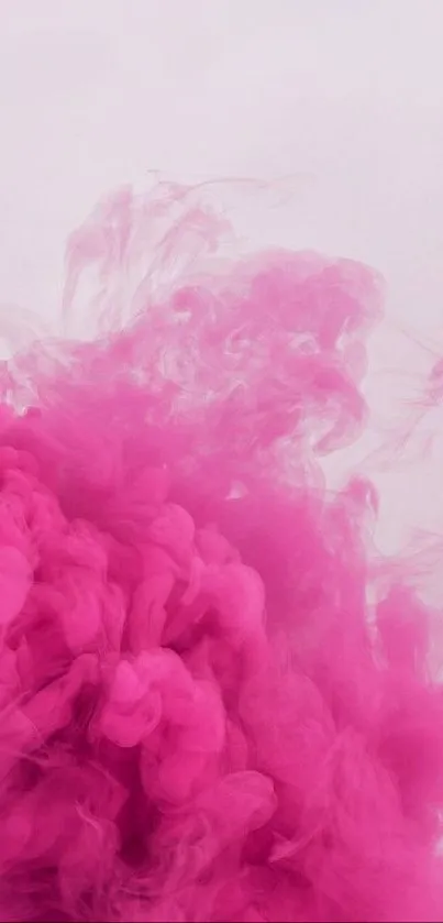 Vibrant pink smoke abstract wallpaper for mobile.