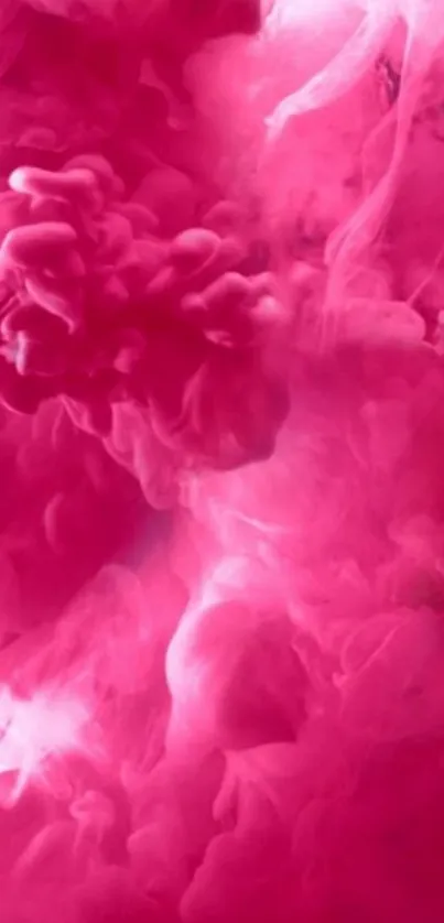 Vibrant pink smoke swirling on a mobile wallpaper.