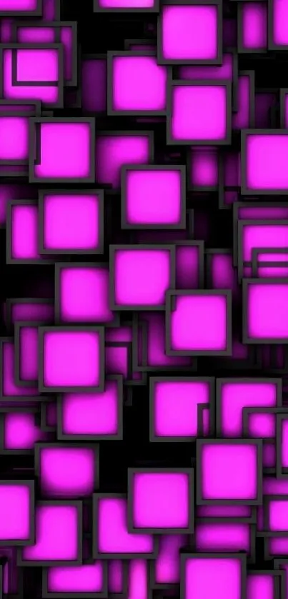 Fuchsia abstract squares mobile wallpaper